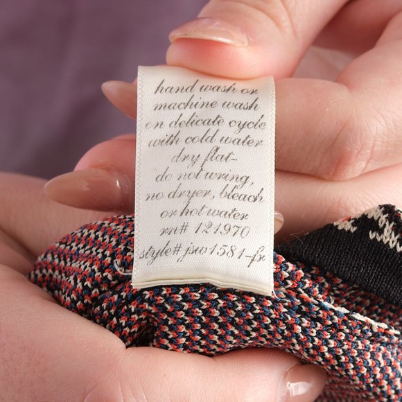 Dina Be Long Sleeve Geometric Print Dress Medium - Picture 9 of 9